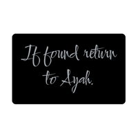 Load image into Gallery viewer, Ayah Wallet Card for Birthday Christmas - Personalized Custom Name - If Found Return to Ayah – front view
