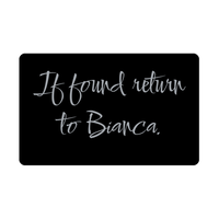 Load image into Gallery viewer, Bianca Wallet Card for Birthday Christmas - Personalized Custom Name - If Found Return to Bianca – front view
