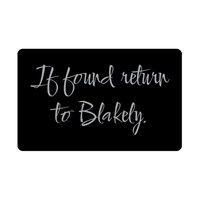Load image into Gallery viewer, Blakely Wallet Card for Birthday Christmas - Personalized Custom Name - If Found Return to Blakely – front view
