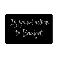Load image into Gallery viewer, Bridget Wallet Card for Birthday Christmas - Personalized Custom Name - If Found Return to Bridget – front view
