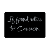 Load image into Gallery viewer, Cameron Wallet Card for Birthday Christmas - Personalized Custom Name - If Found Return to Cameron – front view
