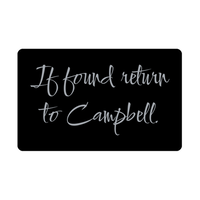 Load image into Gallery viewer, Campbell Wallet Card for Birthday Christmas - Personalized Custom Name - If Found Return to Campbell – front view
