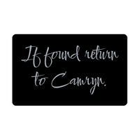 Load image into Gallery viewer, Camryn Wallet Card for Birthday Christmas - Personalized Custom Name - If Found Return to Camryn – front view
