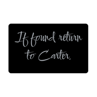 Load image into Gallery viewer, Carter Wallet Card for Birthday Christmas - Personalized Custom Name - If Found Return to Carter – front view
