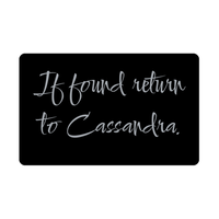 Load image into Gallery viewer, Cassandra Wallet Card for Birthday Christmas - Personalized Custom Name - If Found Return to Cassandra – front view
