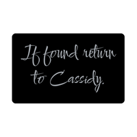 Load image into Gallery viewer, Cassidy Wallet Card for Birthday Christmas - Personalized Custom Name - If Found Return to Cassidy – front view
