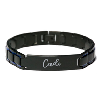 Load image into Gallery viewer, Cade Bracelet Personalized for Men Custom Name Engraved Jewelry for Boys Men Him Birthday Christmas Adjustable Link Bracelet – front view
