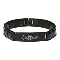 Load image into Gallery viewer, Callum Bracelet Personalized for Men Custom Name Engraved Jewelry for Boys Men Him Birthday Christmas Adjustable Link Bracelet – front view
