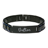 Load image into Gallery viewer, Dalton Bracelet Personalized for Men Custom Name Engraved Jewelry for Boys Men Him Birthday Christmas Adjustable Link Bracelet – front view
