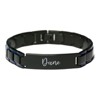 Load image into Gallery viewer, Dane Bracelet Personalized for Men Custom Name Engraved Jewelry for Boys Men Him Birthday Christmas Adjustable Link Bracelet – front view
