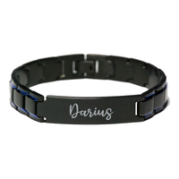 Load image into Gallery viewer, Darius Bracelet Personalized for Men Custom Name Engraved Jewelry for Boys Men Him Birthday Christmas Adjustable Link Bracelet – front view
