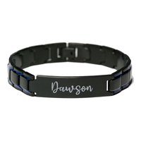 Load image into Gallery viewer, Dawson Bracelet Personalized for Men Custom Name Engraved Jewelry for Boys Men Him Birthday Christmas Adjustable Link Bracelet – front view
