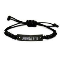Load image into Gallery viewer, Joshua 9 16 Bracelet Joshua 9:16 Gift Bible Verse Scripture Stainless Steel Bracelet – front view
