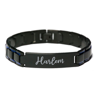 Load image into Gallery viewer, Harlem Bracelet Personalized for Men Custom Name Engraved Jewelry for Boys Men Him Birthday Christmas Adjustable Link Bracelet – front view
