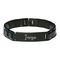 Load image into Gallery viewer, Inigo Bracelet Personalized for Men Custom Name Engraved Jewelry for Boys Men Him Birthday Christmas Adjustable Link Bracelet – front view
