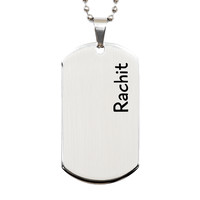 Load image into Gallery viewer, Rachit Gifts Personalized Dog Tag Necklace for Men – front view
