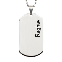 Load image into Gallery viewer, Raghav Gifts Personalized Dog Tag Necklace for Men – front view
