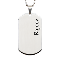 Load image into Gallery viewer, Rajeev Gifts Personalized Dog Tag Necklace for Men – front view
