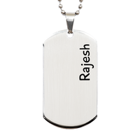Load image into Gallery viewer, Rajesh Gifts Personalized Dog Tag Necklace for Men – front view
