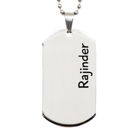 Load image into Gallery viewer, Rajinder Gifts Personalized Dog Tag Necklace for Men – front view
