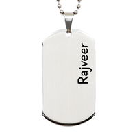 Load image into Gallery viewer, Rajveer Gifts Personalized Dog Tag Necklace for Men – front view
