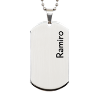 Load image into Gallery viewer, Ramiro Gifts Personalized Dog Tag Necklace for Men – front view
