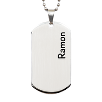 Load image into Gallery viewer, Ramon Gifts Personalized Dog Tag Necklace for Men – front view
