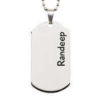 Load image into Gallery viewer, Randeep Gifts Personalized Dog Tag Necklace for Men – front view
