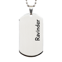 Load image into Gallery viewer, Ravinder Gifts Personalized Dog Tag Necklace for Men – front view

