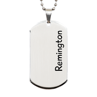 Load image into Gallery viewer, Remington Gifts Personalized Dog Tag Necklace for Men – front view
