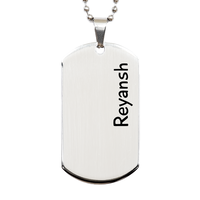 Load image into Gallery viewer, Reyansh Gifts Personalized Dog Tag Necklace for Men – front view
