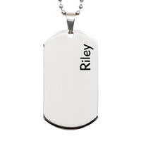 Load image into Gallery viewer, Riley Gifts Personalized Dog Tag Necklace for Men – front view
