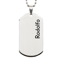 Load image into Gallery viewer, Rodolfo Gifts Personalized Dog Tag Necklace for Men – front view
