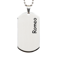 Load image into Gallery viewer, Romeo Gifts Personalized Dog Tag Necklace for Men – front view

