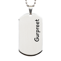 Load image into Gallery viewer, Gurpreet Gifts Personalized Dog Tag Necklace for Men – front view

