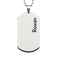 Load image into Gallery viewer, Rowan Gifts Personalized Dog Tag Necklace for Men – front view
