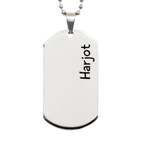Load image into Gallery viewer, Harjot Gifts Personalized Dog Tag Necklace for Men – front view

