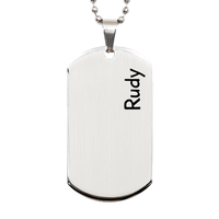 Load image into Gallery viewer, Rudy Gifts Personalized Dog Tag Necklace for Men – front view
