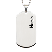 Load image into Gallery viewer, Harsh Gifts Personalized Dog Tag Necklace for Men – front view
