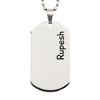 Load image into Gallery viewer, Rupesh Gifts Personalized Dog Tag Necklace for Men – front view
