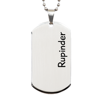 Load image into Gallery viewer, Rupinder Gifts Personalized Dog Tag Necklace for Men – front view
