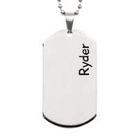 Load image into Gallery viewer, Ryder Gifts Personalized Dog Tag Necklace for Men – front view
