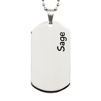 Load image into Gallery viewer, Sage Gifts Personalized Dog Tag Necklace for Men – front view
