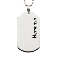 Load image into Gallery viewer, Hemansh Gifts Personalized Dog Tag Necklace for Men – front view
