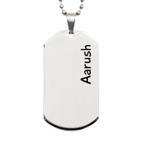 Load image into Gallery viewer, Aarush Gifts - Personalized Dog Tag Necklace for Men – front view
