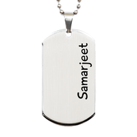 Load image into Gallery viewer, Samarjeet Gifts Personalized Dog Tag Necklace for Men – front view
