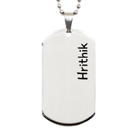 Load image into Gallery viewer, Hrithik Gifts Personalized Dog Tag Necklace for Men – front view
