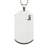 Load image into Gallery viewer, Ian Gifts Personalized Dog Tag Necklace for Men – front view
