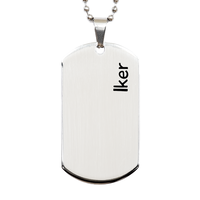 Load image into Gallery viewer, Iker Gifts Personalized Dog Tag Necklace for Men – front view
