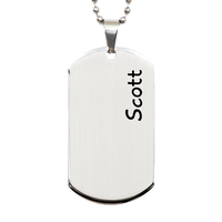 Load image into Gallery viewer, Scott Gifts Personalized Dog Tag Necklace for Men – front view

